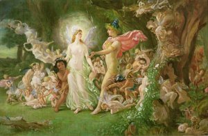 Studie til "Skænderiet mellem Oberon og Titania